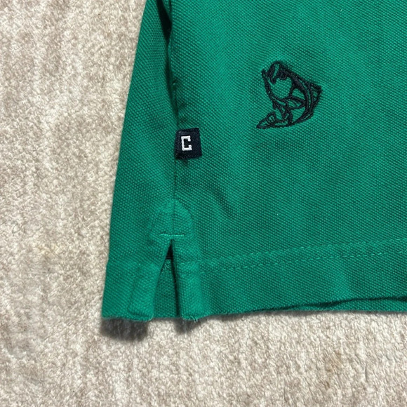 Chaps Men's XL green polo with embroidered navy blue fish! - Picture 6 of 7